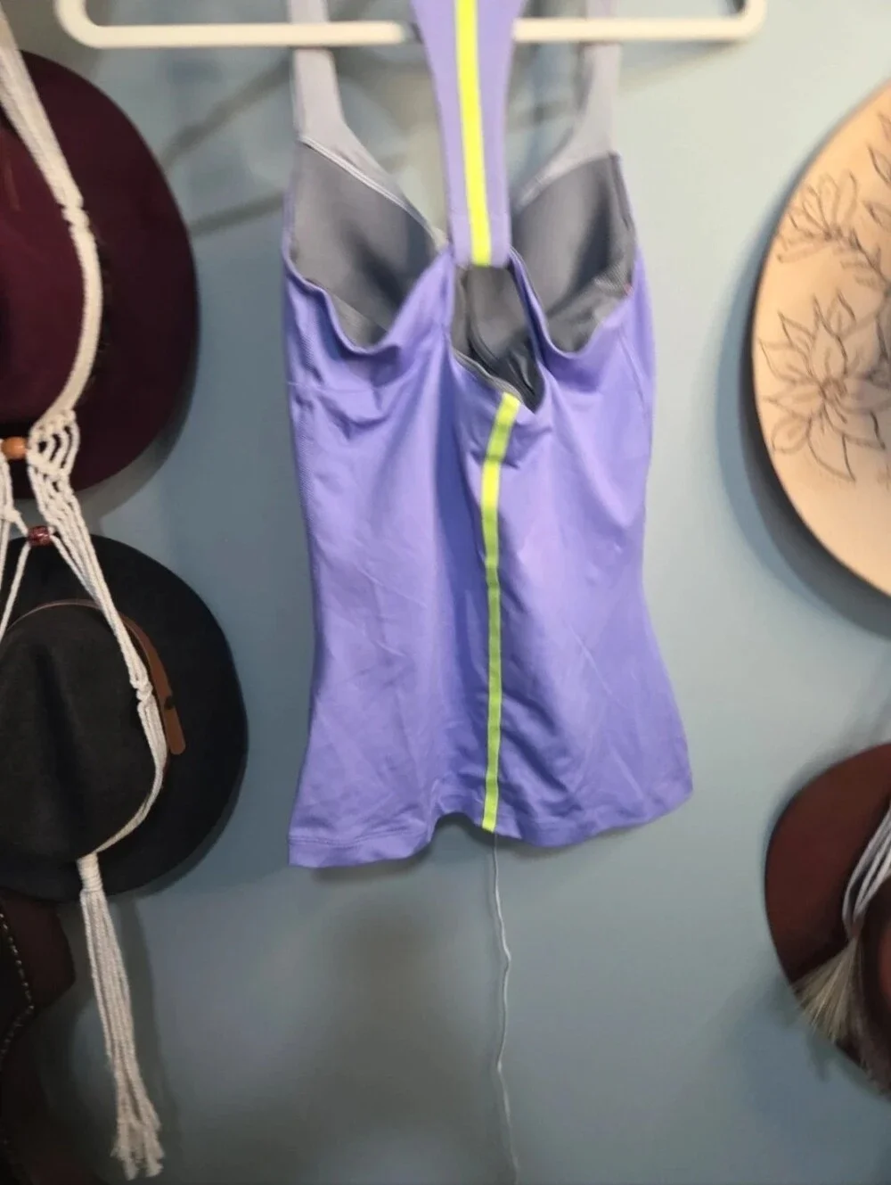 Nike Lavender Racerback Tennis Tank with Light Gray Trim